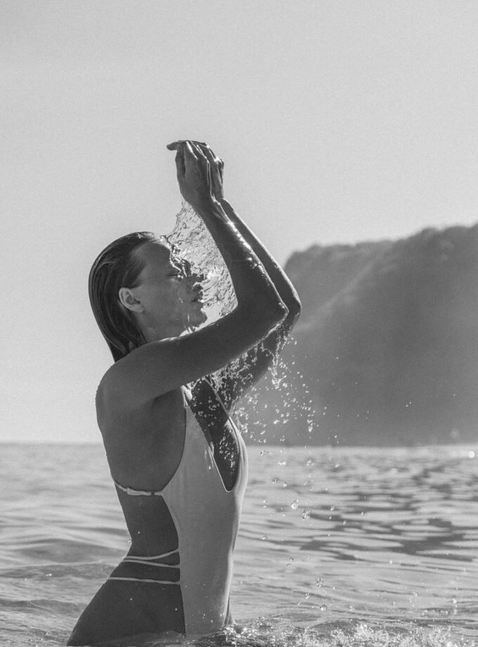 Sail White - One Piece Swimsuit With Open Back