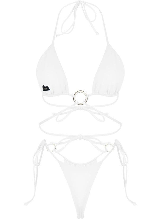 Camellia White Bikini – Clean White Wrap Bikini in ECONYL®