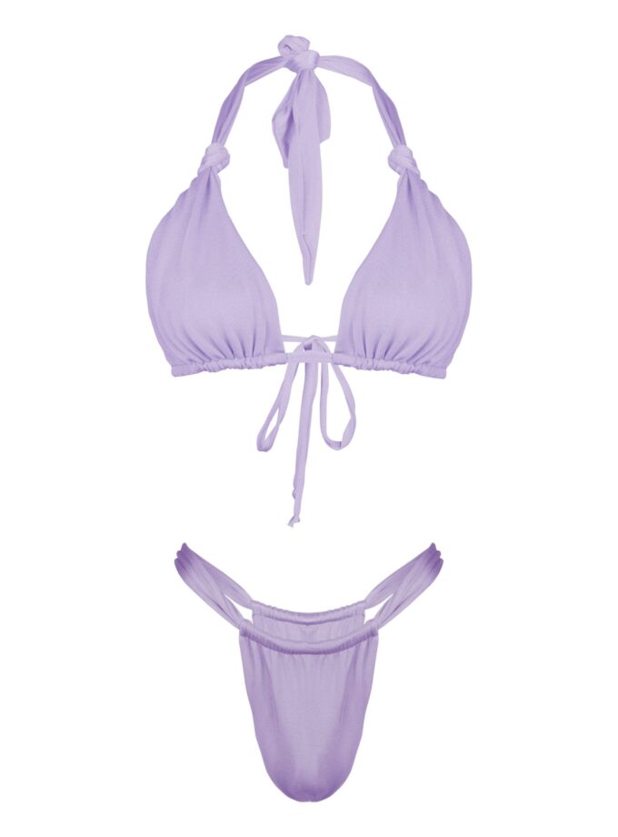 Gili Triangle Halter Neck Bikini in Purple