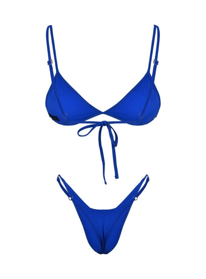 Sumba Cobalt Blue – Triangle Bikini in Classic High-Cut Style