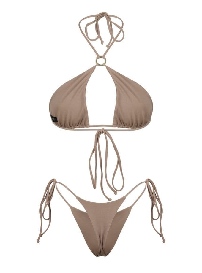 Mae Bikini Honey – Brazilian Style Ring Bikini in Soft Brown