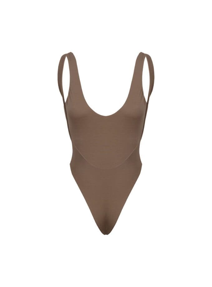 Barbados One Piece – Scoop Back Swimsuit in Cocoa Dust