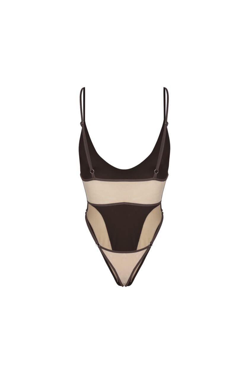 Sumatra One-Piece Swimsuit Brown - Image 2