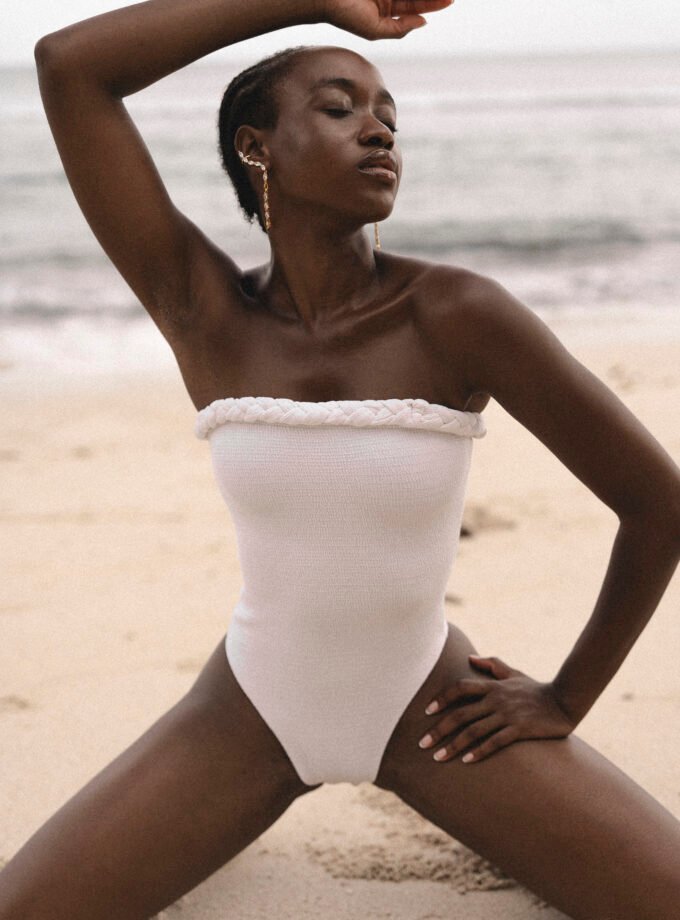 Bira One-Piece Swimsuit White Sand