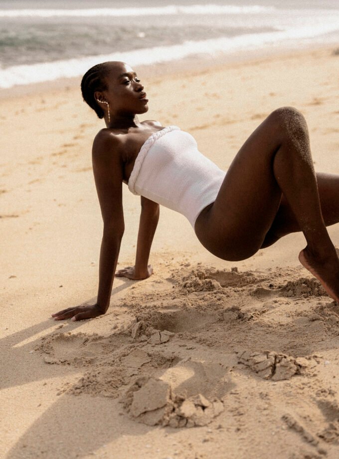 Bira One-Piece Swimsuit White Sand