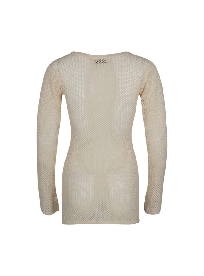 Seashell Ivory Cover Up – Sheer Cotton Knit