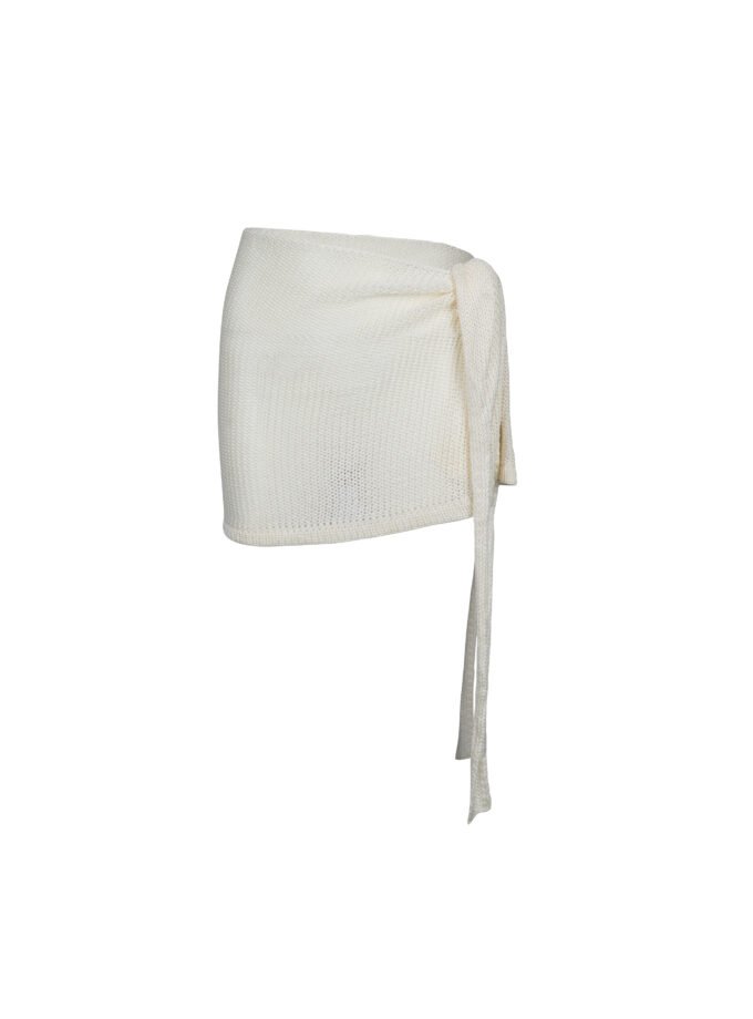 Serenity Sarong – Rayon Knit Wrap Skirt in White