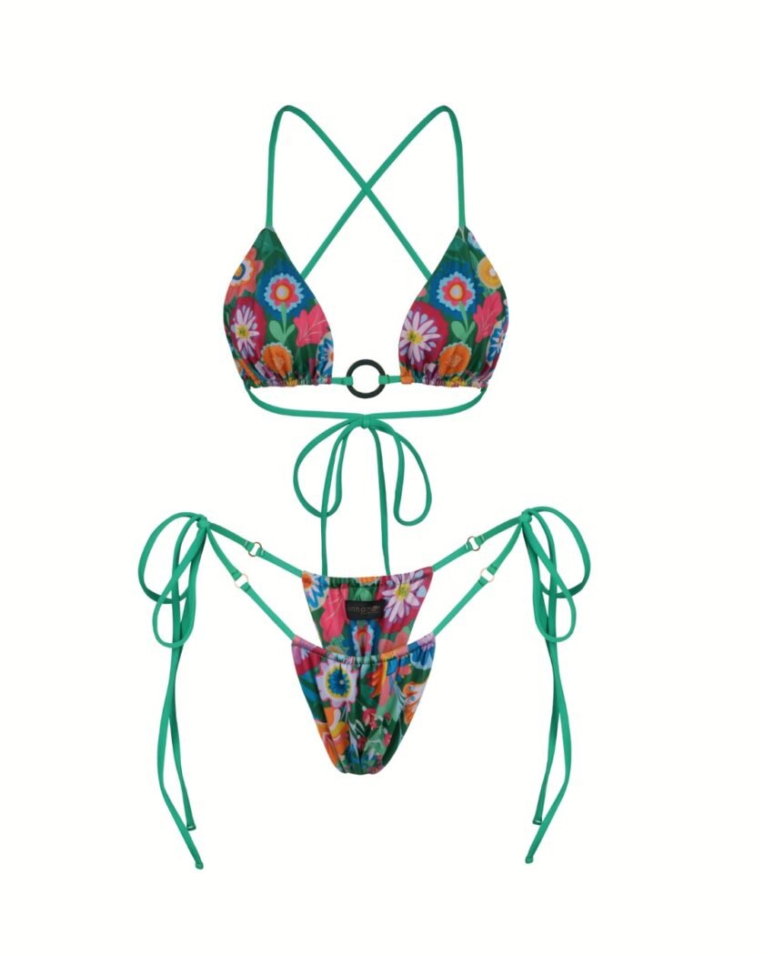 Windstar Tropical Bikini Set - Eco Floral Tie Side
