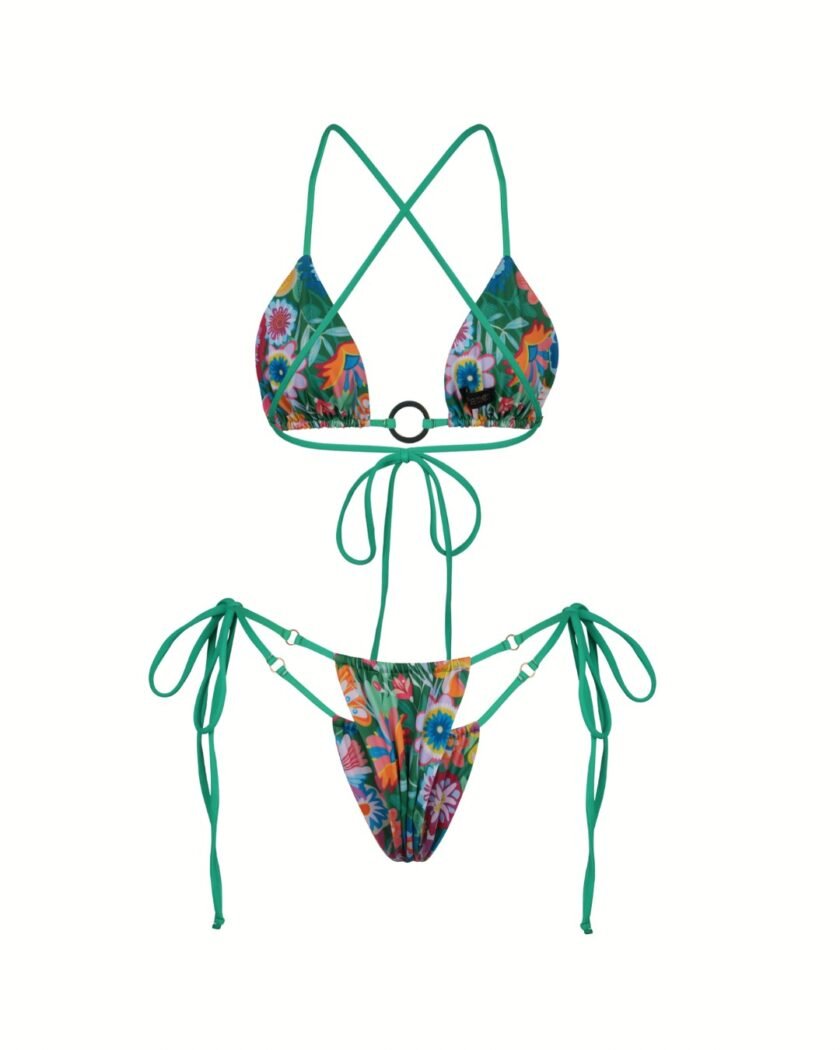 Windstar Tropical Bikini Set - Eco Floral Tie Side - Image 2