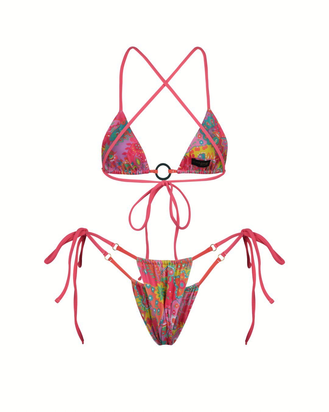 Windstar Paisley Bikini Set - Eco Bohemian Tie Side - Image 2